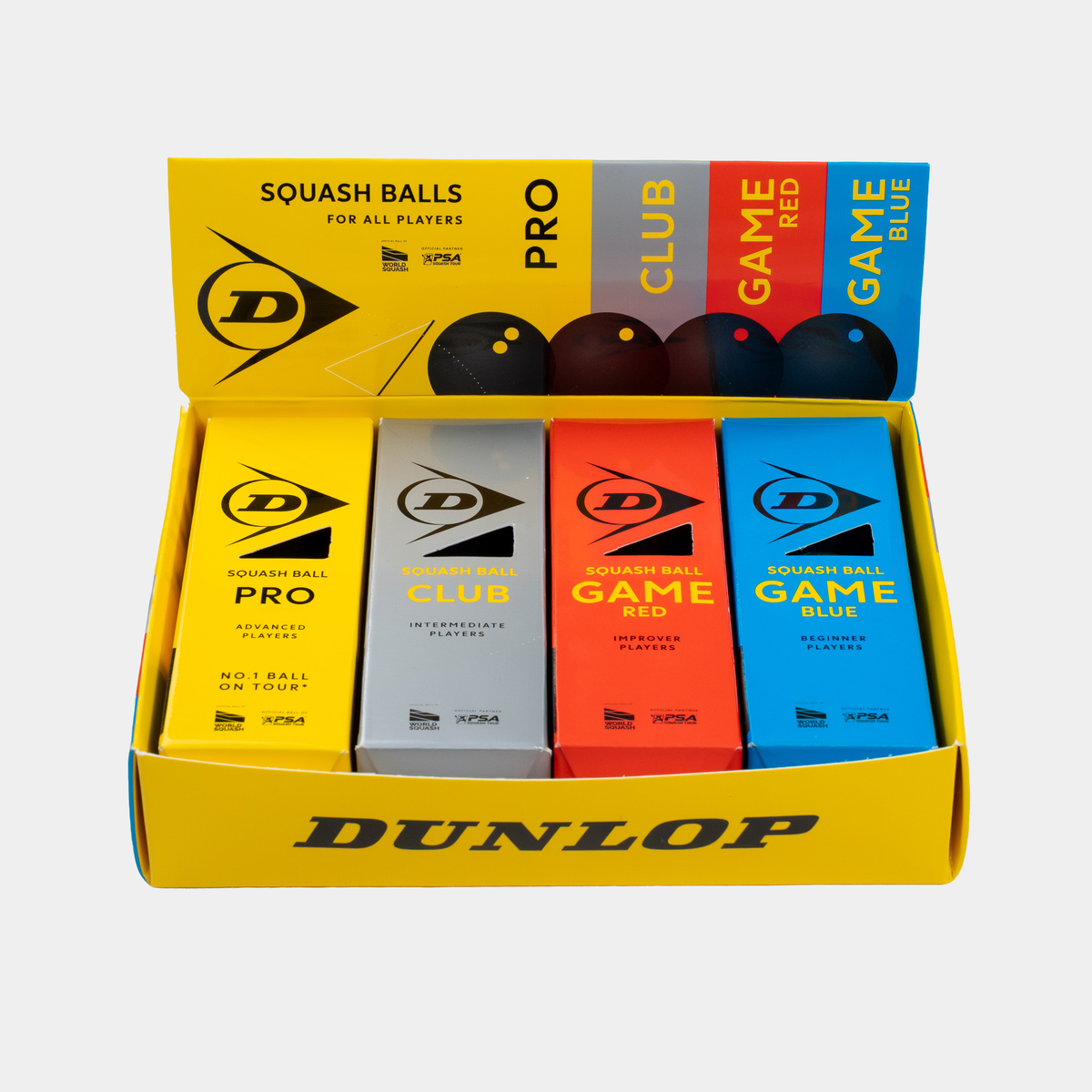 Dunlop Mixed Pack 4x3-Ball Box
