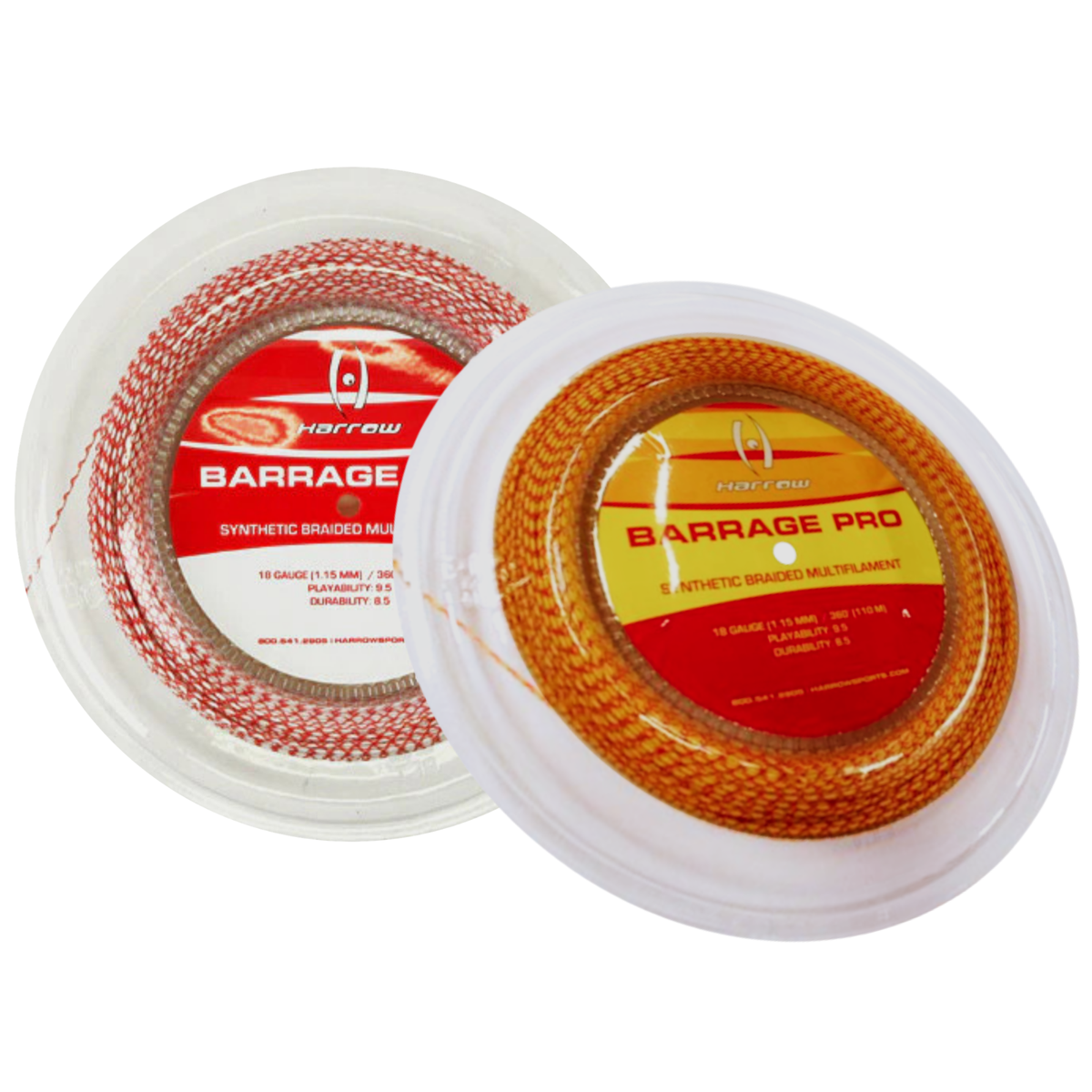 Harrow Barrage Pro Squash String, 18 Gauge, 360' Reel